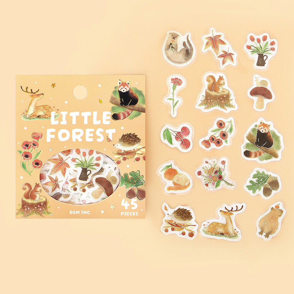 BGM Little Forest Flake Stickers - Yellow