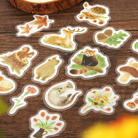 BGM Little Forest Flake Stickers - Yellow