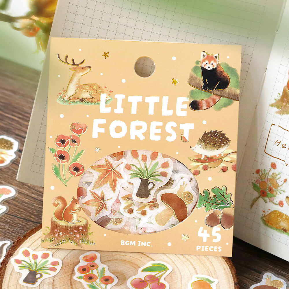 BGM Little Forest Flake Stickers - Yellow