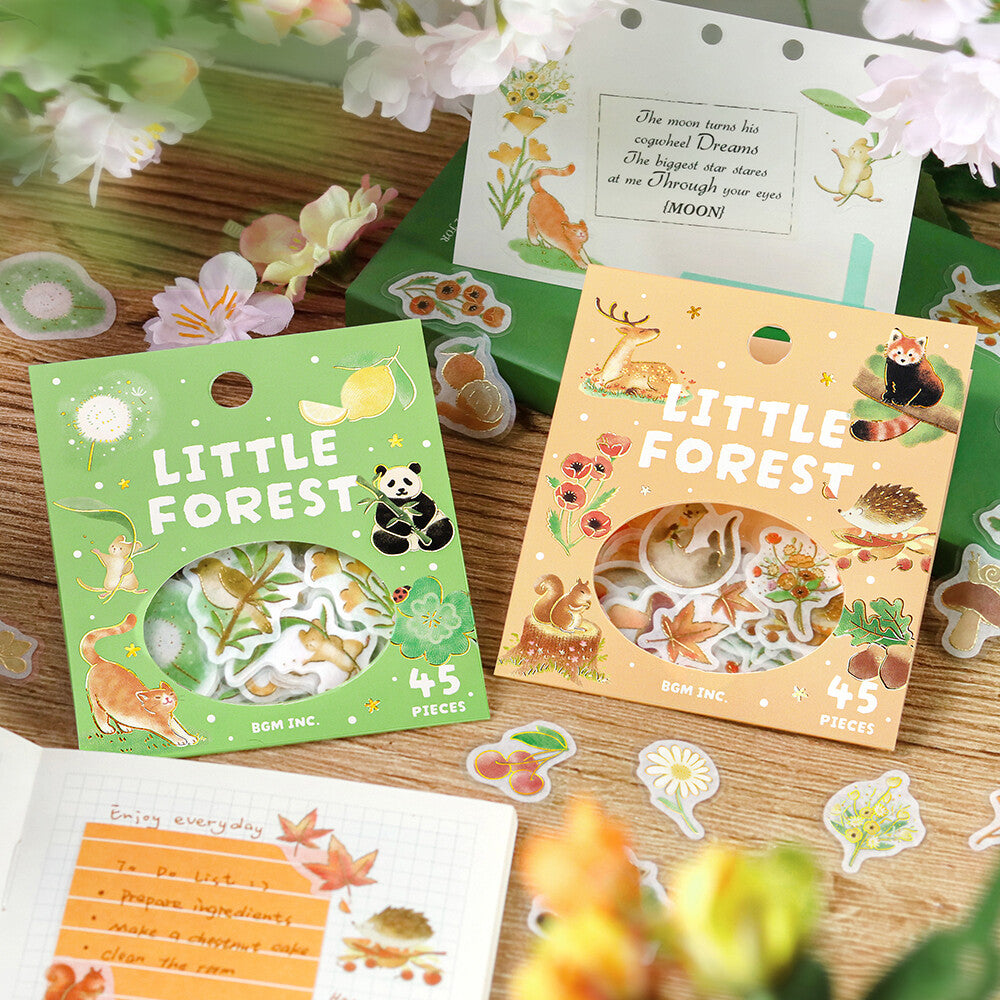 BGM Little Forest Flake Stickers - Yellow