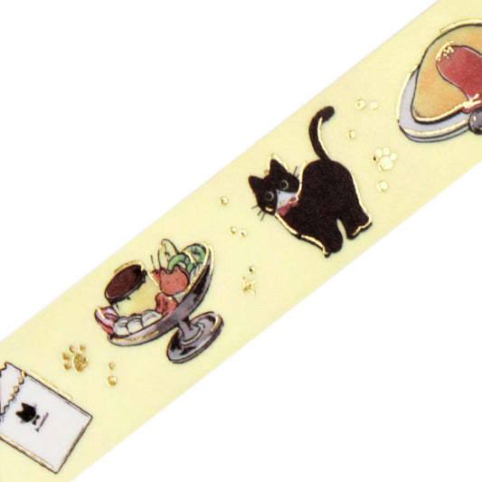 BGM Washi Tape - Cafe Kuroneko - Black Cat Cafe