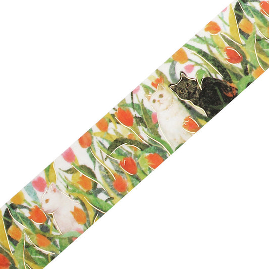 BGM Washi Tape - Flowers and Cats - Let's Play Together