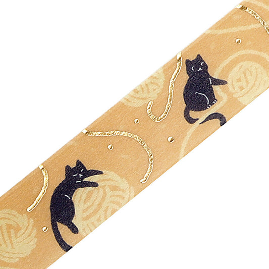 BGM Washi Tape - Life Series - Neko to Ito (Cat and Yarn)