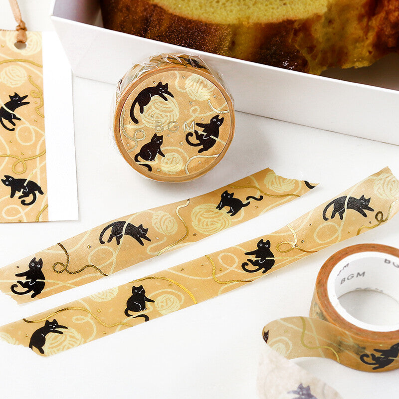 BGM Washi Tape - Neko to Ito (Cat and Yarn)