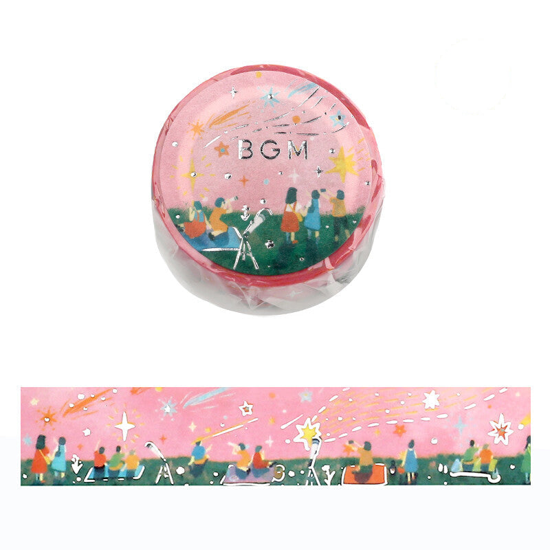 BGM Washi Tape - Night of Shooting Stars - Watching Stars