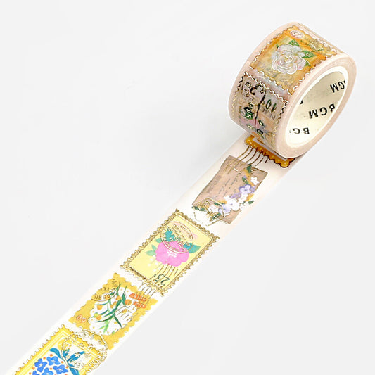 BGM Washi Tape - Post Office - Yellow Plants