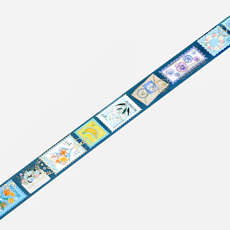 BGM Washi Tape - Post Office - Blue Plants