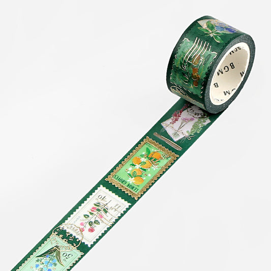 BGM Washi Tape - Post Office - Green Plants