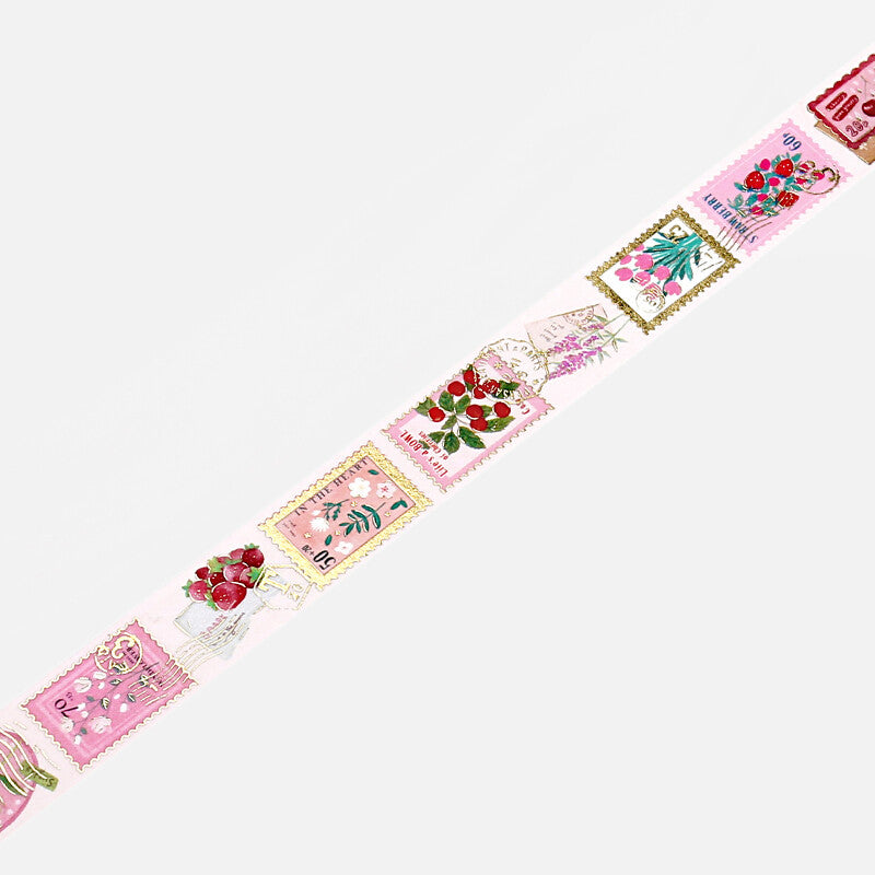 BGM Washi Tape - Post Office - Pink Plants