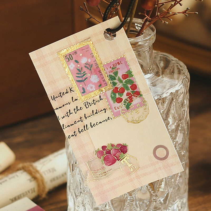 BGM Washi Tape - Post Office - Pink Plants