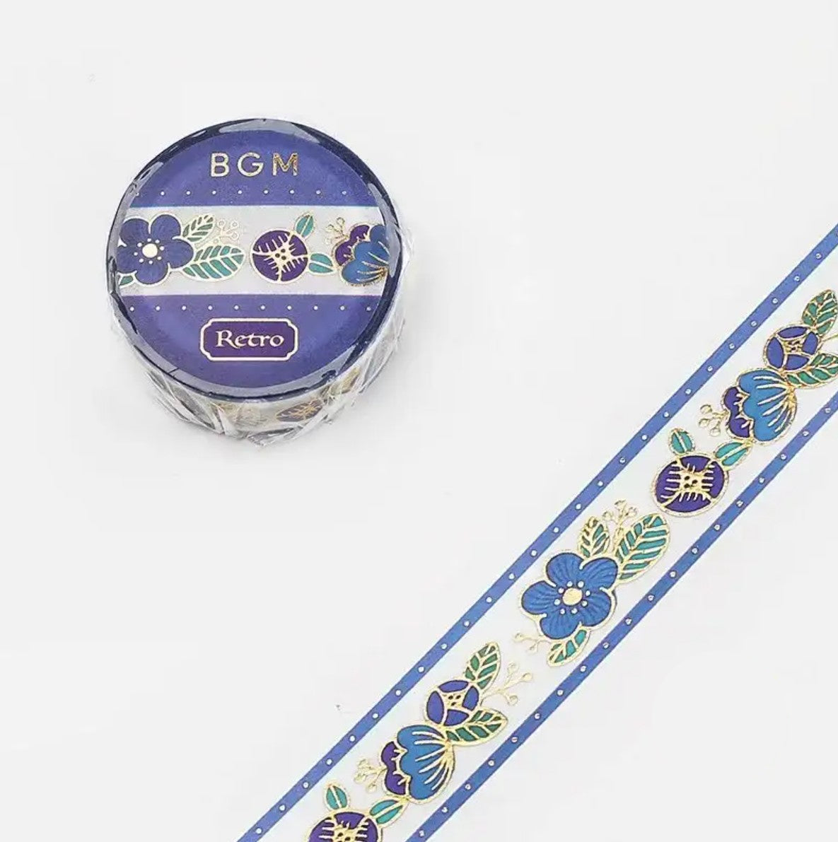 BGM Washi Tape - Retro Blue