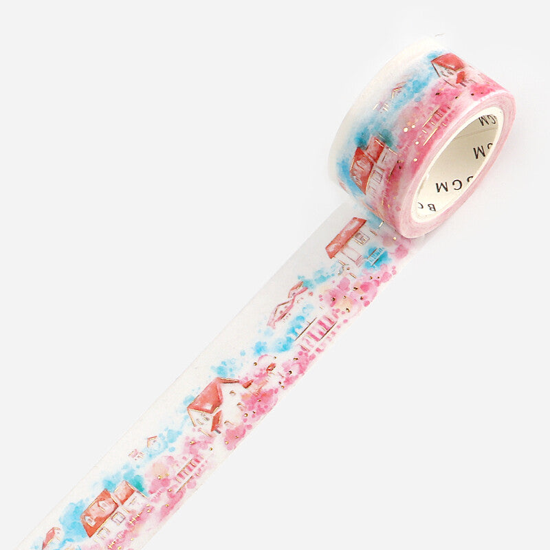 BGM Washi Tape - Watercolor Town - Villa