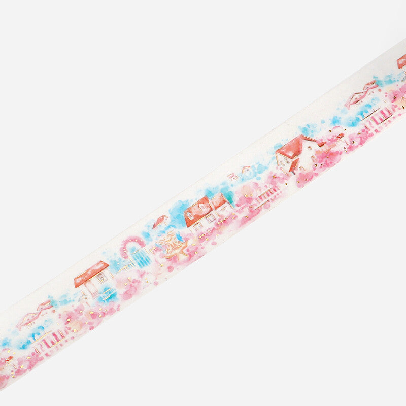 BGM Washi Tape - Watercolor Town - Villa