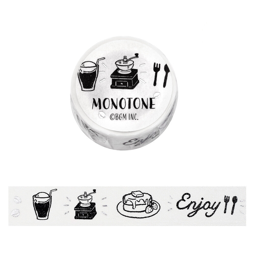 BGM Washi Tape - Monotone Series - Cafe