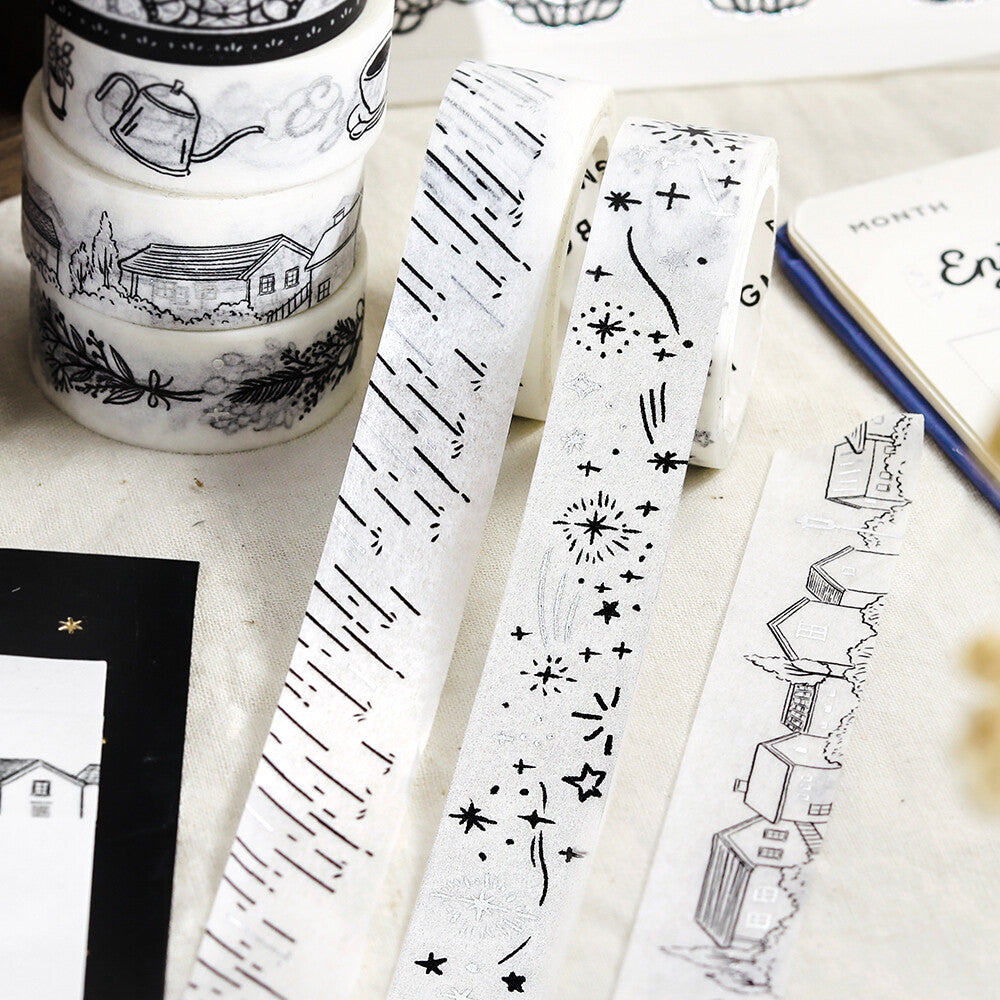 BGM Washi Tape - Monotone Series - Rain