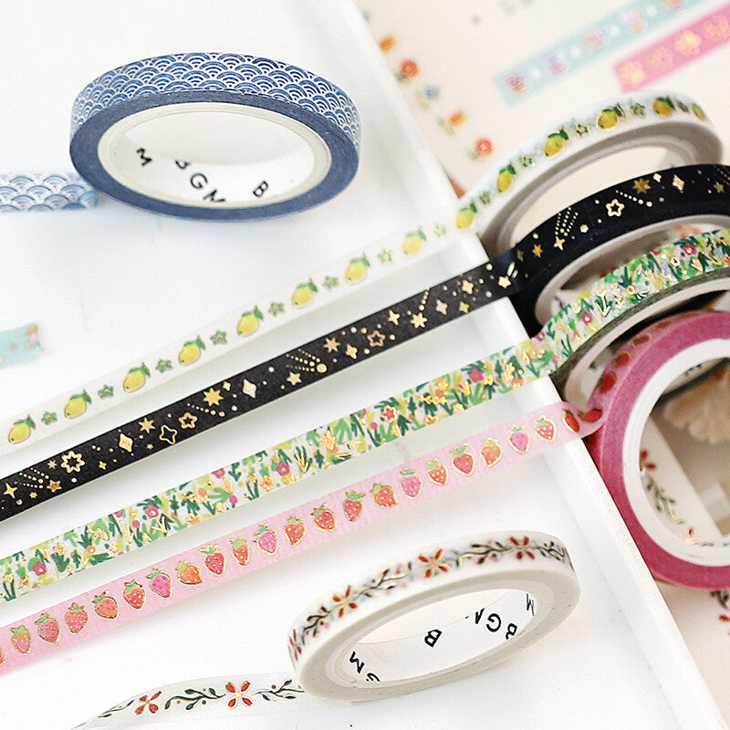 BGM Slim Washi Tape - Stardust