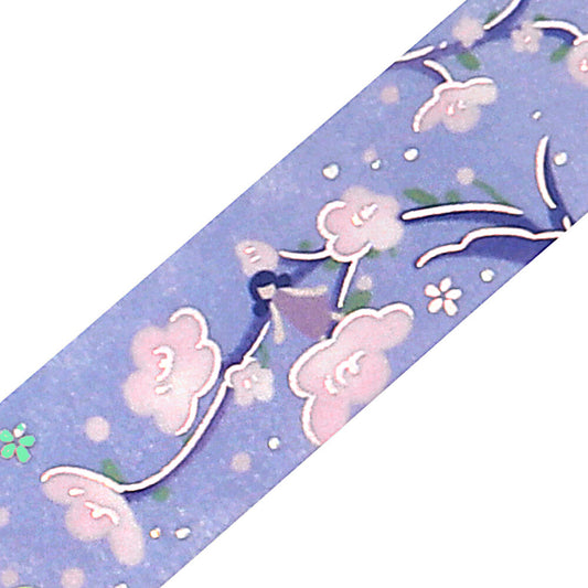 BGM Washi Tape - Flower Story - Light Purple