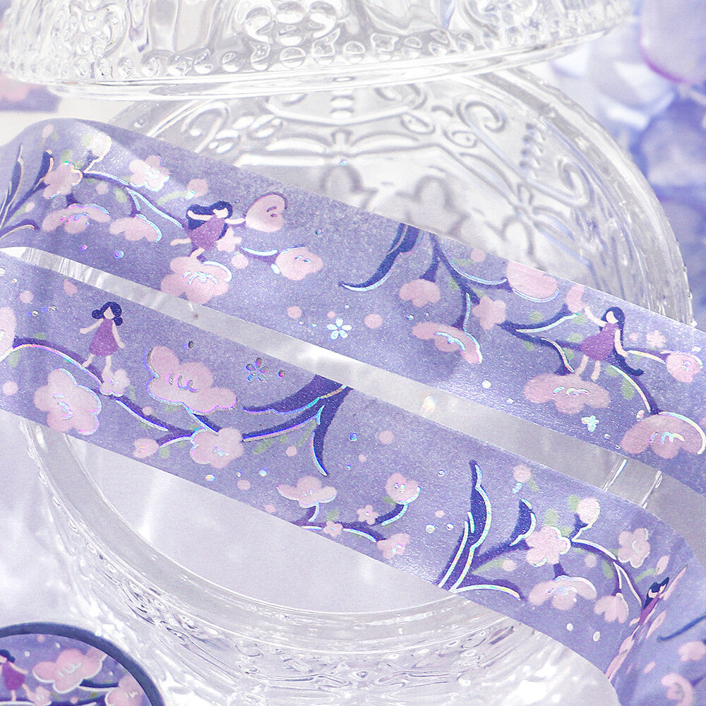 BGM Washi Tape - Flower Story - Light Purple