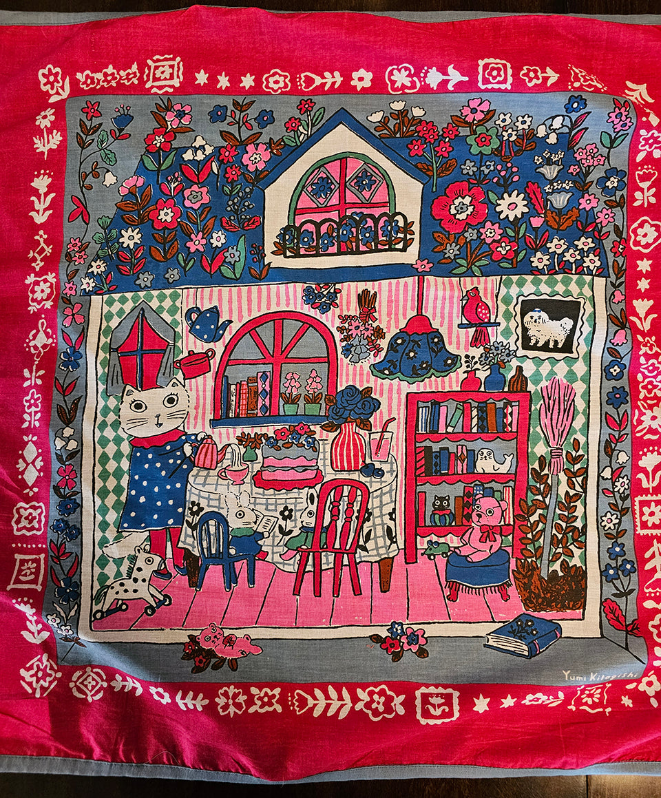 Yumi Kitagishi - The Cat's House Bandana - Pink