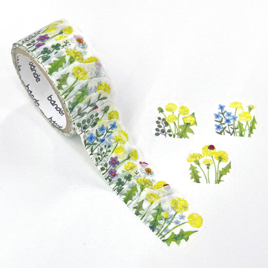 Bande Washi Tape Sticker Roll - Dandelion Field