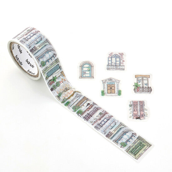 Bande Washi Tape Sticker Roll - European Doors and Windows
