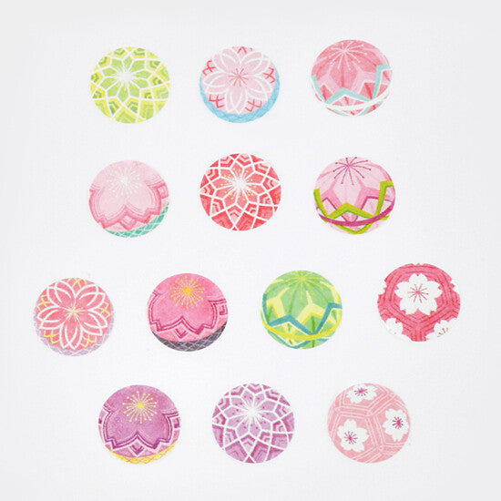 Bande Washi Tape Sticker Roll - Cherry Blossom Temari