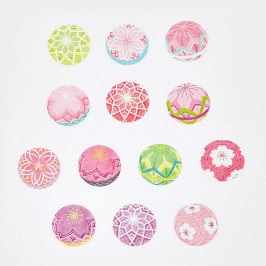 Bande Washi Tape Sticker Roll - Sakura Temari