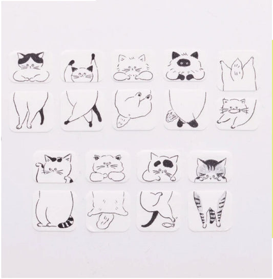 Bande Washi Tape Sticker Roll - Yuru Neko Sando (Cat Sandwich)