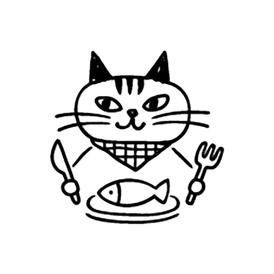 Cat Life Rubber Stamp - Meals