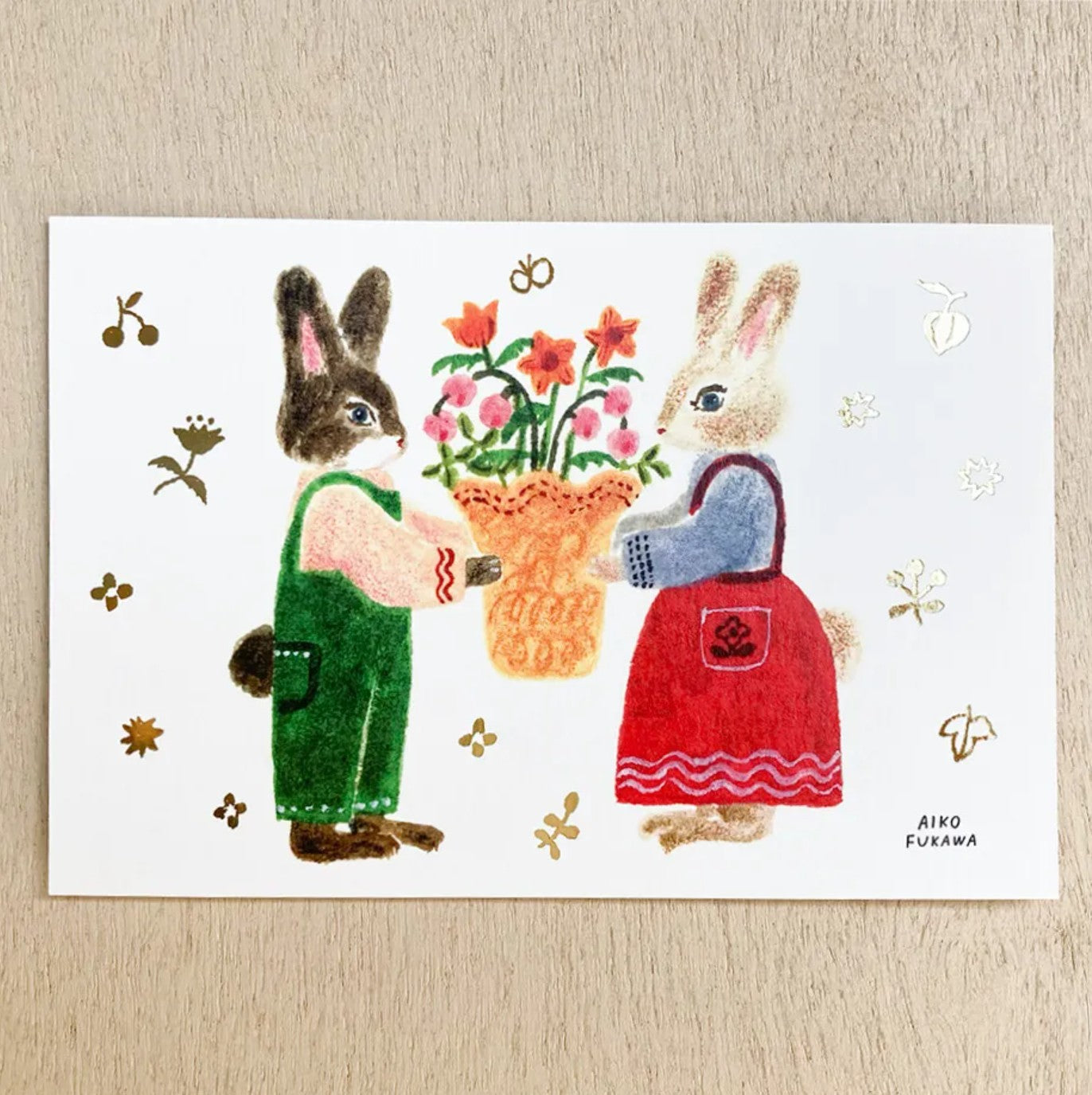 Cozyca - Aiko Fukawa - Festival Foil-Stamped Postcard