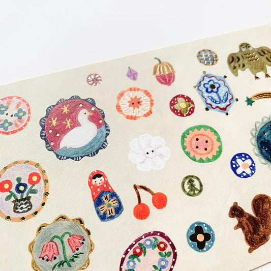 Cozyca - Aiko Fukawa - Brooch Foil-Stamped Postcard