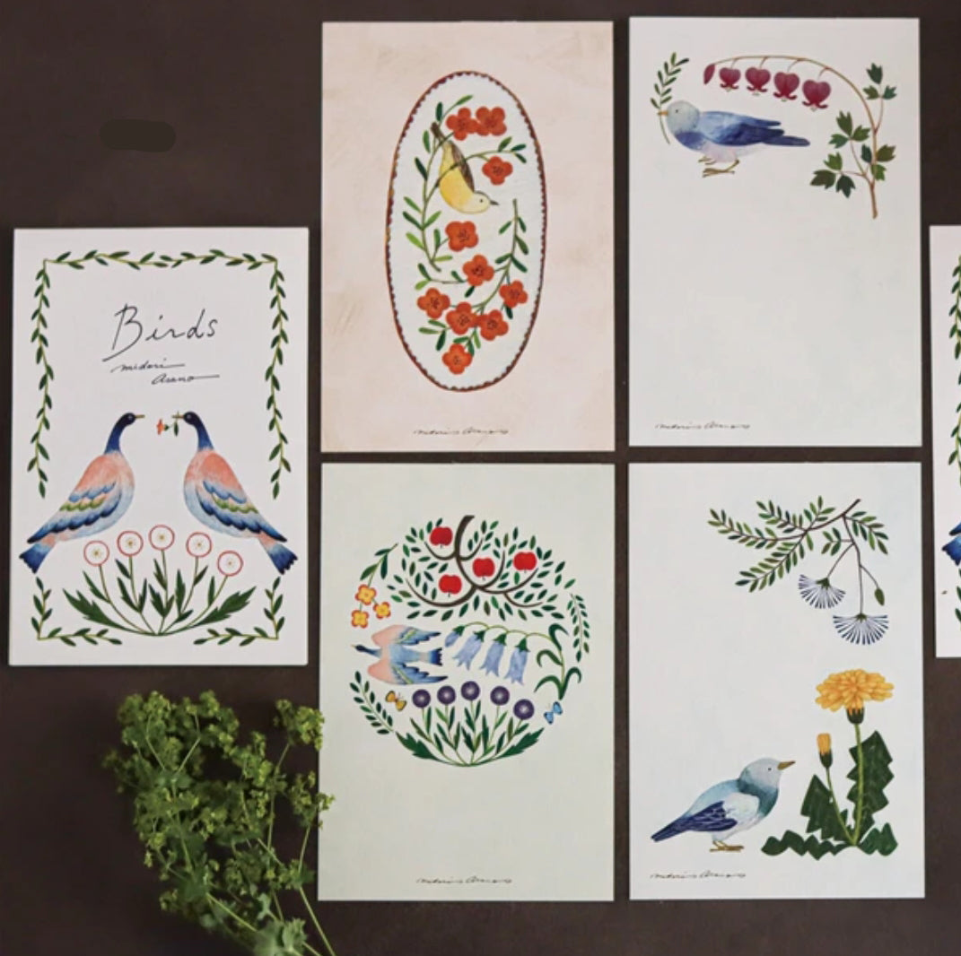 Cozyca - Midori Asano - Birds Postcard Book