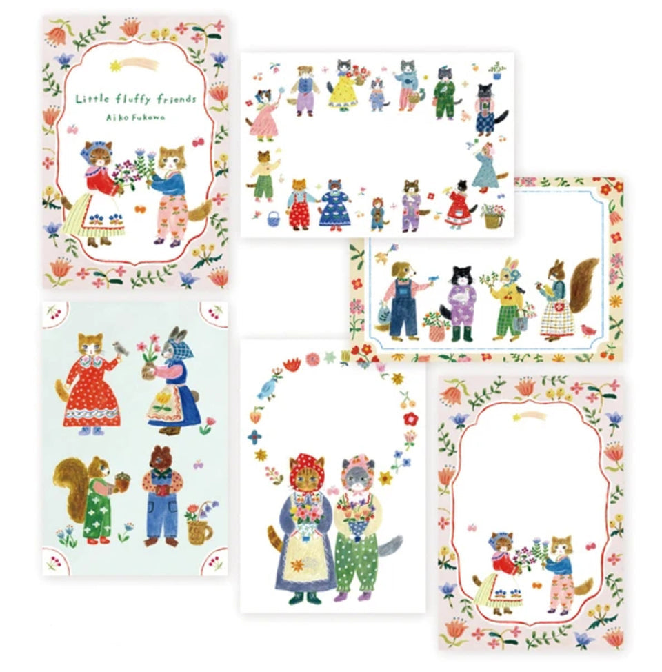 Cozyca - Aiko Fukawa - Little Fluffy Friends Postcard Book