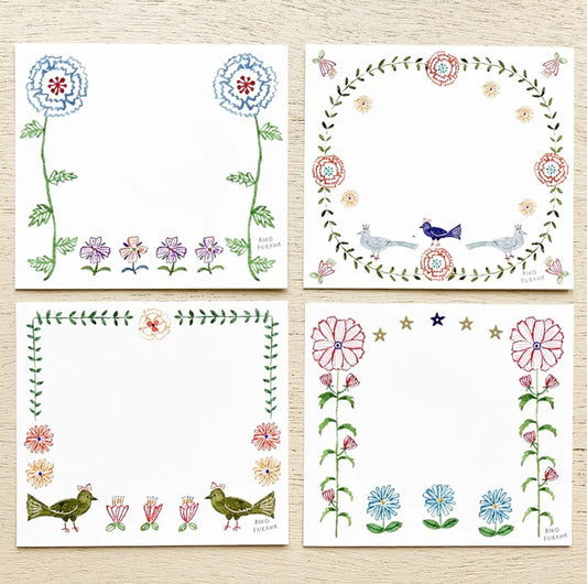 Cozyca - Block Memo Pad - Aiko Fukawa - Flower Gate