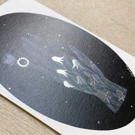 Cozyca - Nishi Shuku - Day Dream - Foil-Stamped Postcard