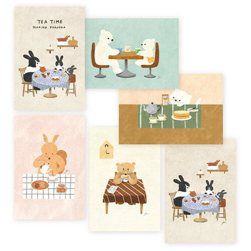 Cozyca - Mariko Fukuoka - Tea TIme Postcard Book