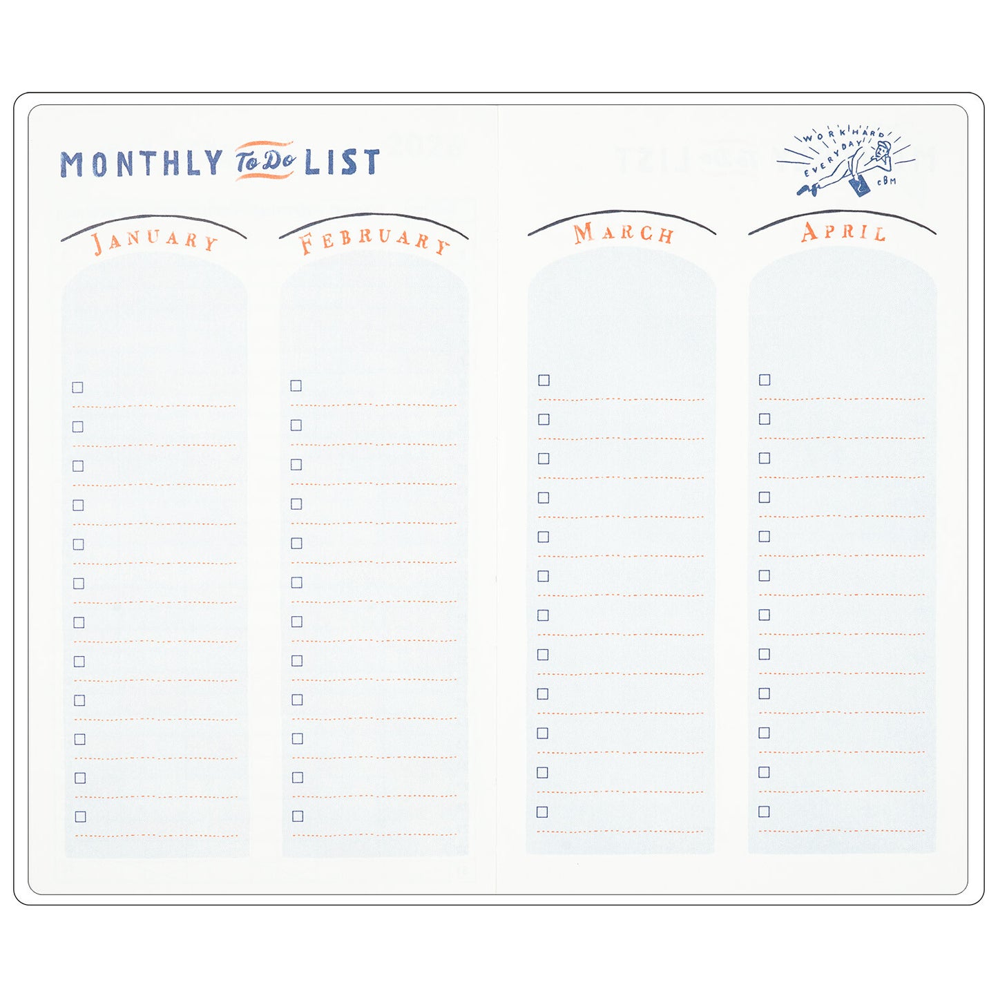 Greeting Life - CHALKBOY 2026 Hardcover Daily Planner - Green