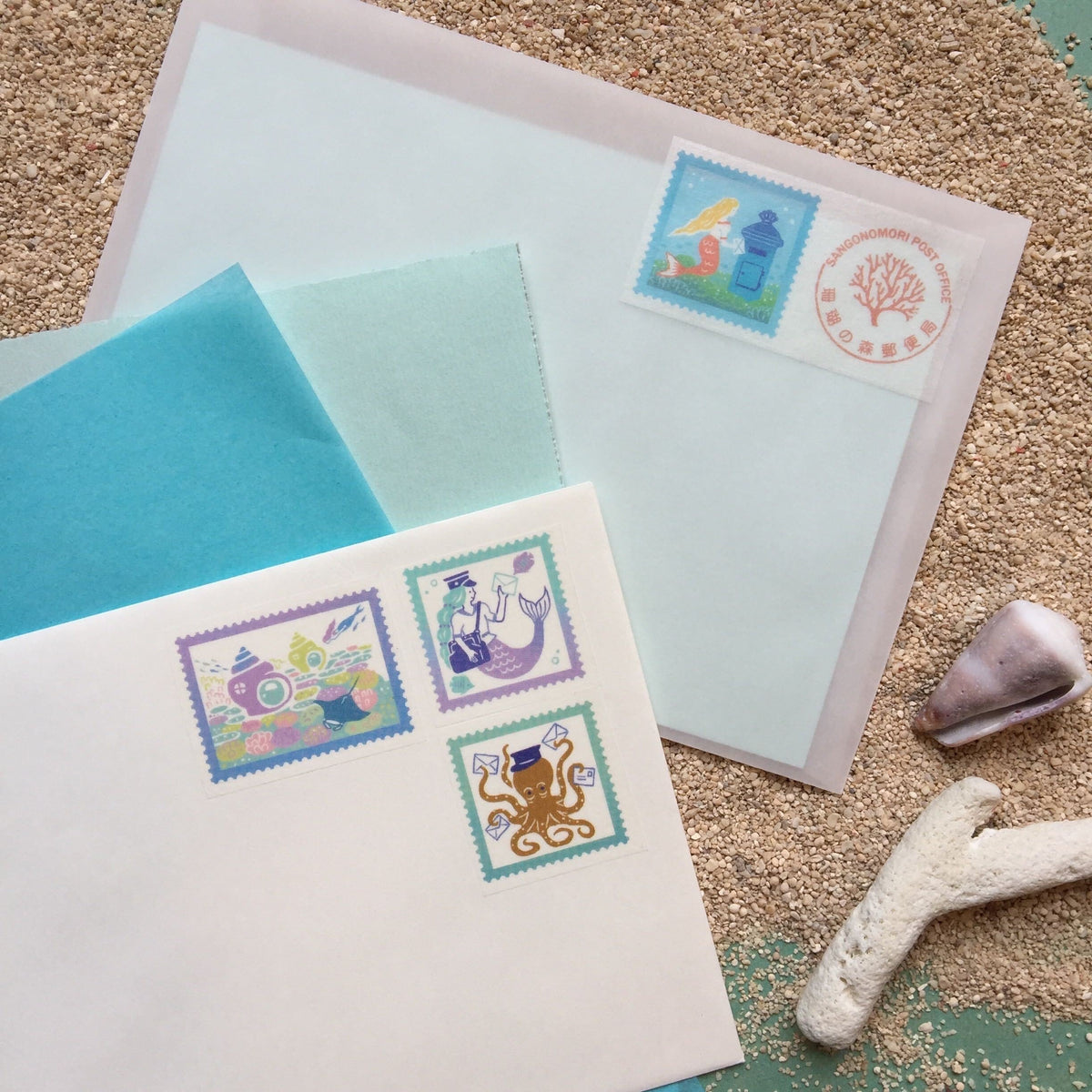LIFE - Kyupodo - Washi Tape - Coral Reef Post Office