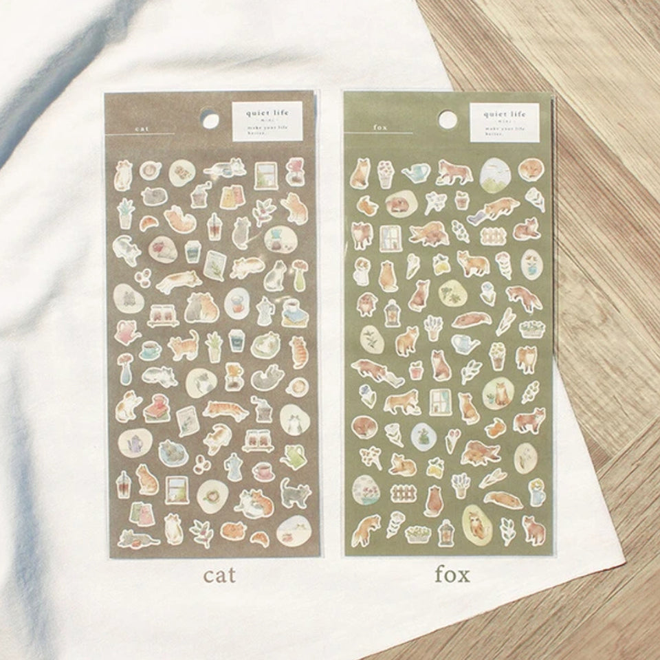 Mind Wave Quiet Life Mini Stickers - Cat
