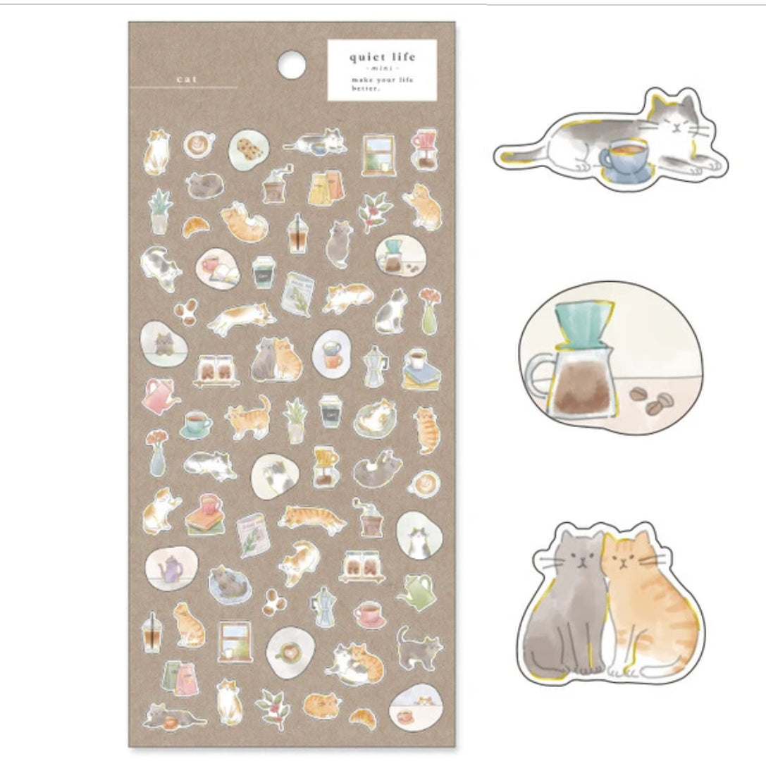 Mind Wave Quiet Life Mini Stickers - Cat