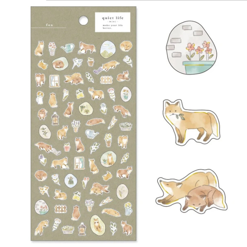 Mind Wave Quiet Life Mini Stickers - Fox