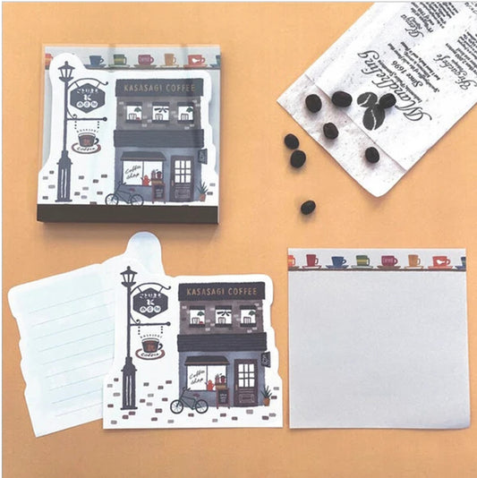 Kotorimachi Shogenai Die-cut Notepad - Coffee Shop