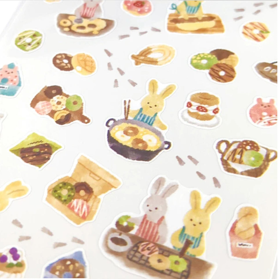Mind Wave Little Kitchen Stickers - Donut Shop (Rabbits)