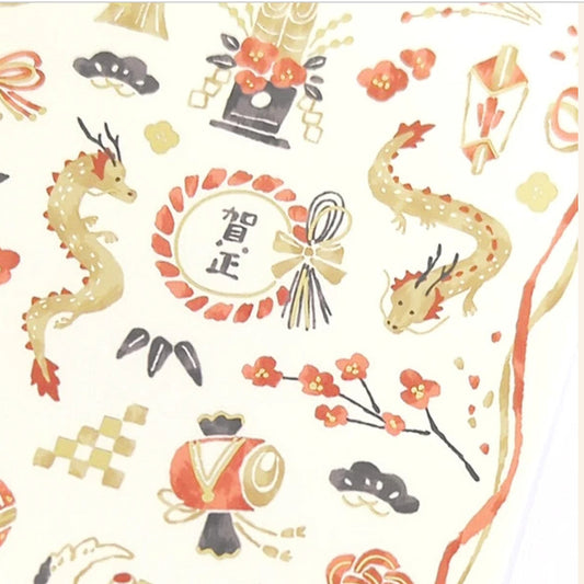 Mind Wave Good Fortune Gold Foil Stickers - Year of the Dragon (set #5)