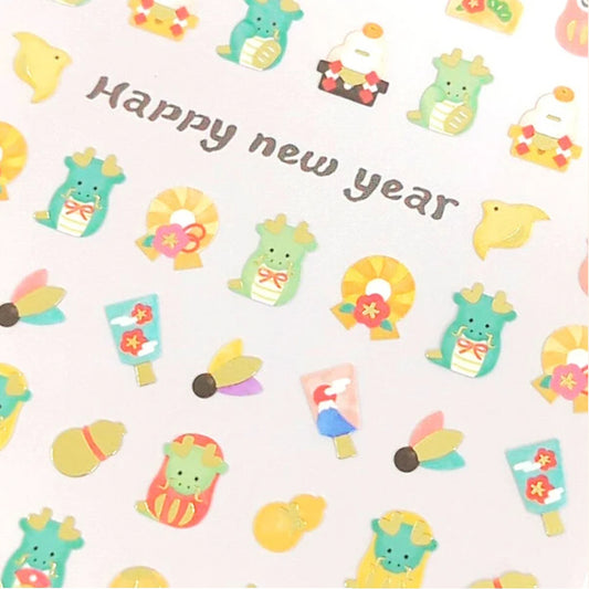 Mind Wave Good Fortune Gold Foil Stickers - Year of the Dragon (set #7)