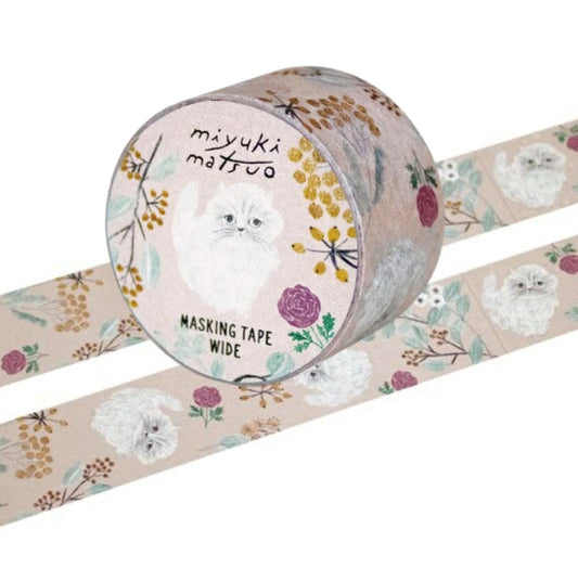 Miyuki Matsuo - Washi Tape - Minette (White Cat)