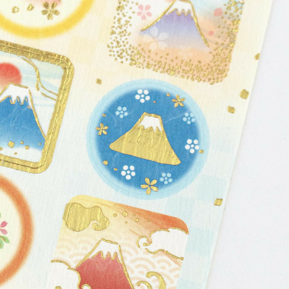NB Co. Ltd. - Gold Foil Stickers - Mount Fuji