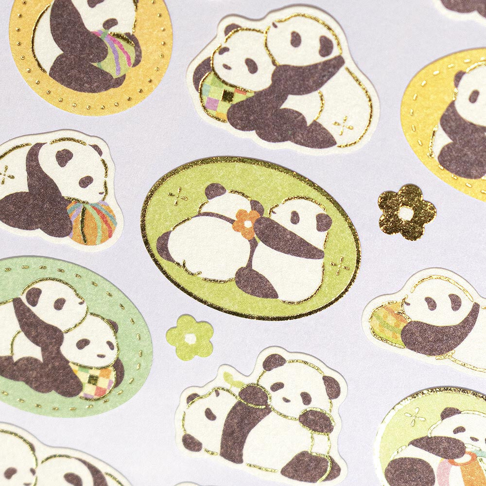 NB Co. Ltd. - Wanowa Stickers - Gold Foil Panda