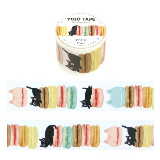 Noa.family - Yojo Tape - Black Cat and Macarons