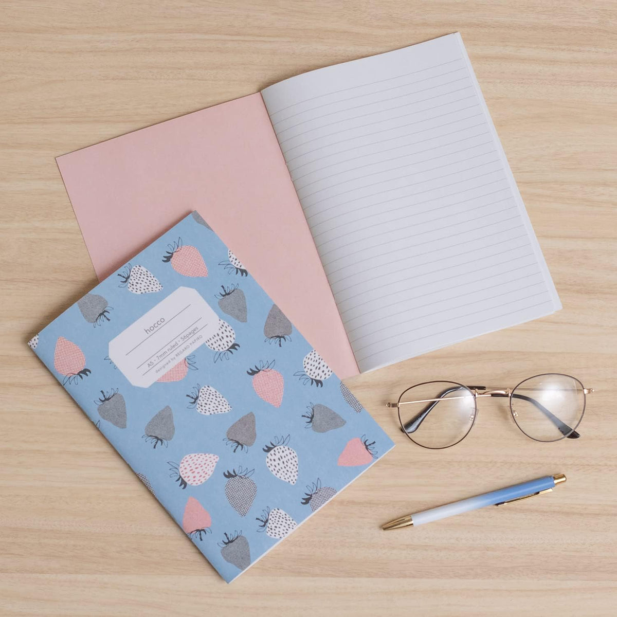 Hocco Notebook - A5 - Strawberries